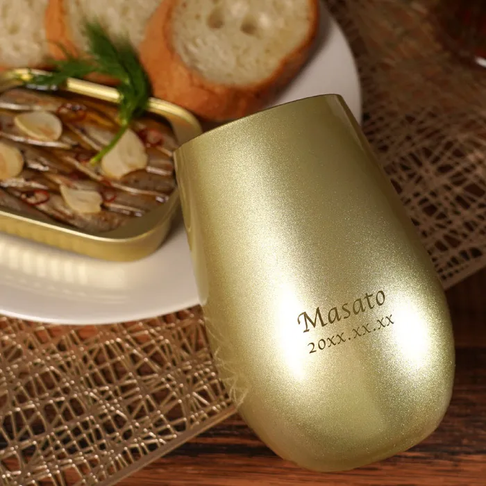 メタリックカラーグラス