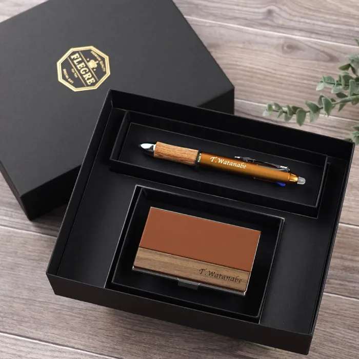 フリクションボール3ウッド＆異素材名刺入れ