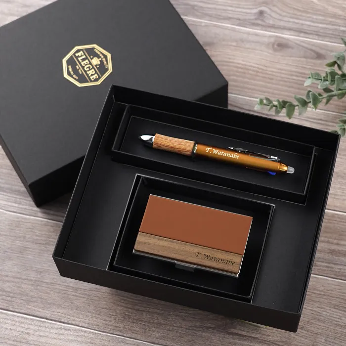 フリクションボール3ウッド＆異素材名刺入れ