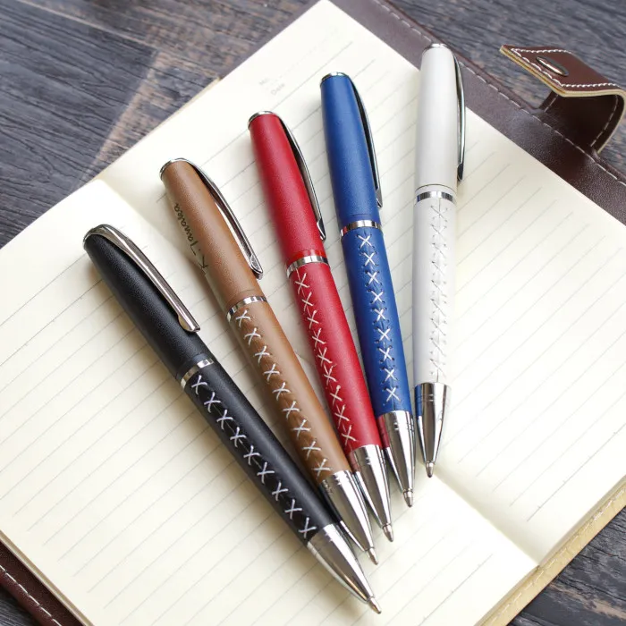 革巻き編み上げボールペン全5色