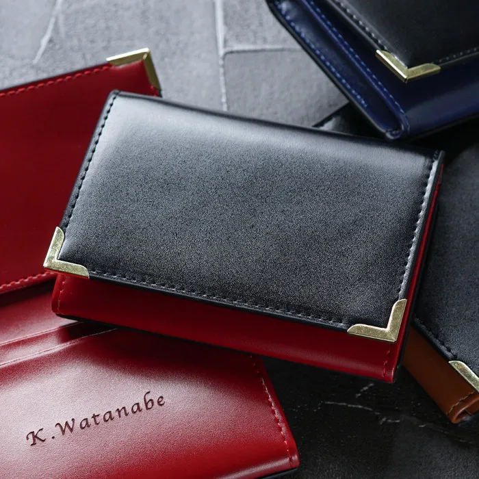 本革バイカラー名刺入れ