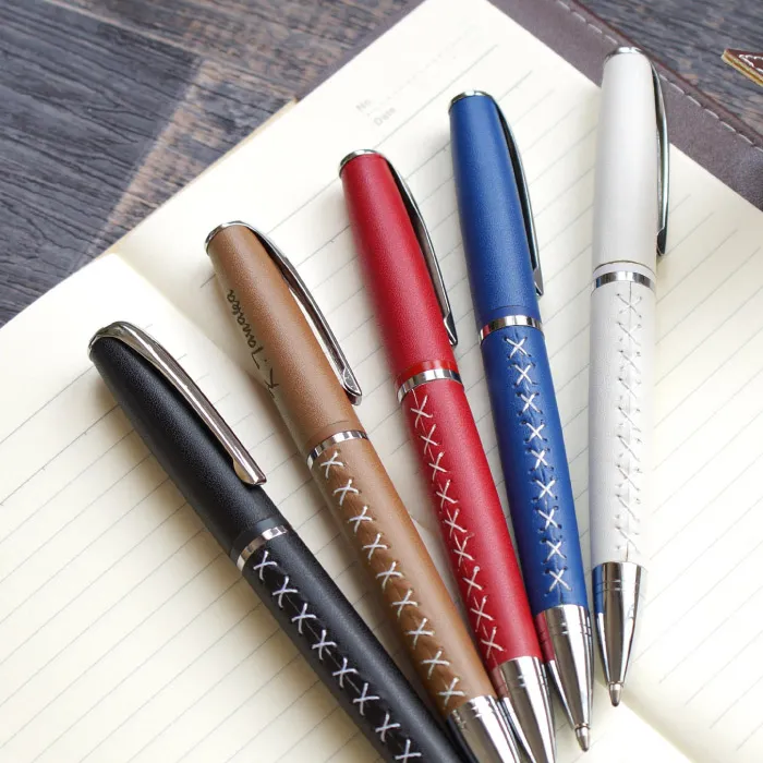 革巻き編み上げボールペン全5色