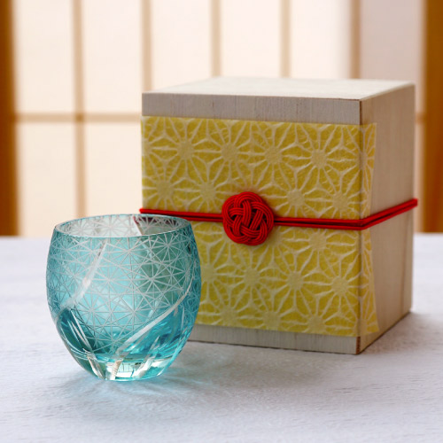 切子菊つなぎ模様 ぐい呑み(単品)
