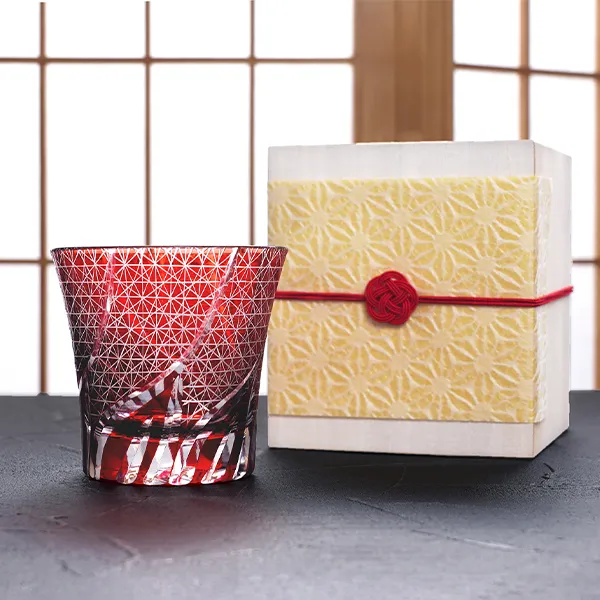 切子グラス菊つなぎ模様単品