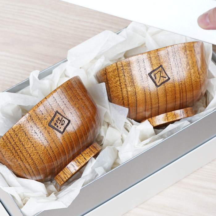 漆塗り羽反（はそり）汁椀ペア