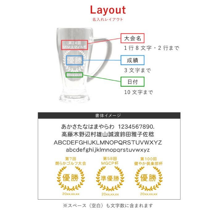 イタリア製 ビールジョッキ ゴルフトロフィージョッキVer.