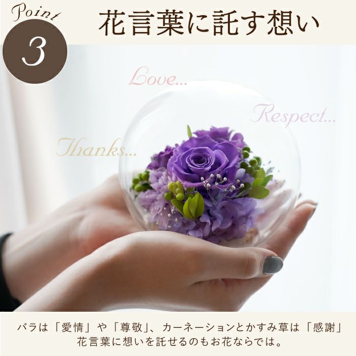 『彩りバブルドーム』 プリザーブドフラワー