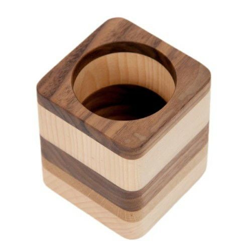 無垢材ペン立て角 サークル