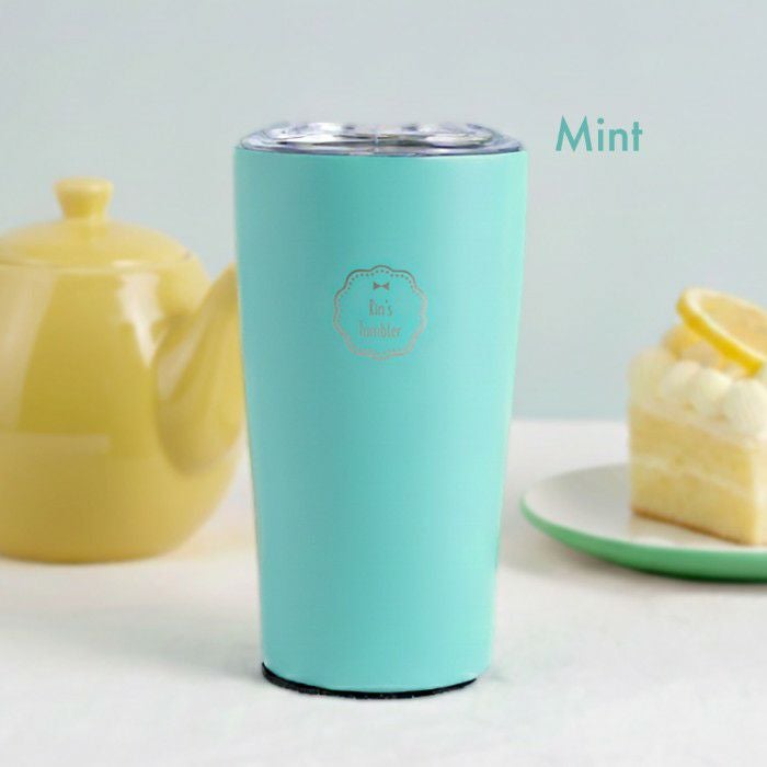 オリジナル保温保冷フタ付きタンブラー真空二重構造350ml