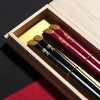 天削金乾漆箸ペア