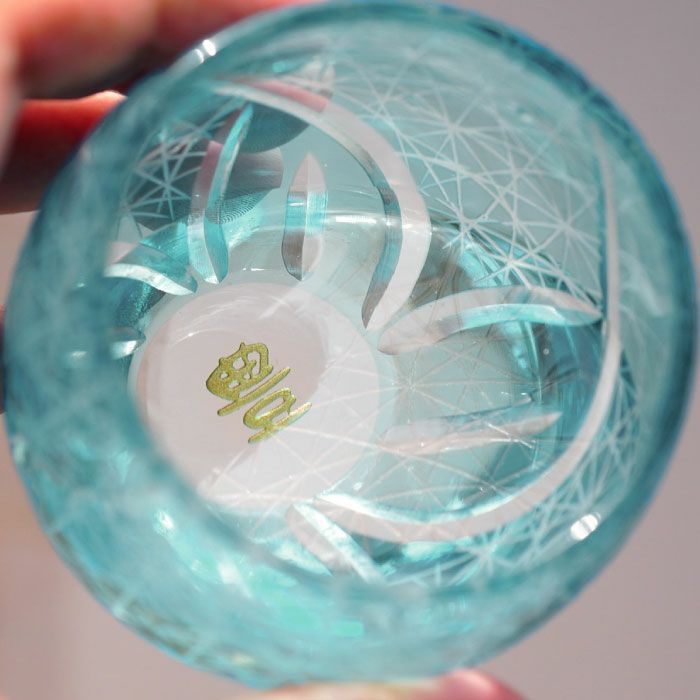 切子菊つなぎ模様 ぐい呑み(単品)