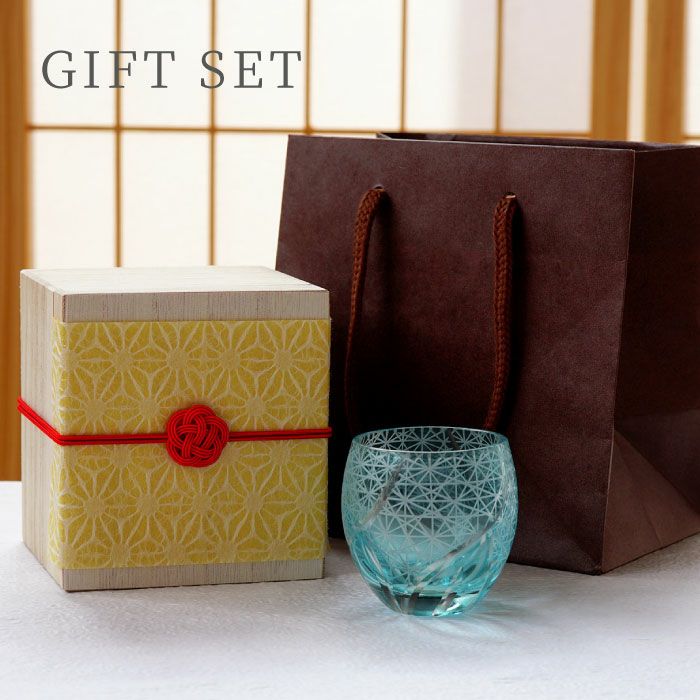 切子菊つなぎ模様 ぐい呑み(単品)