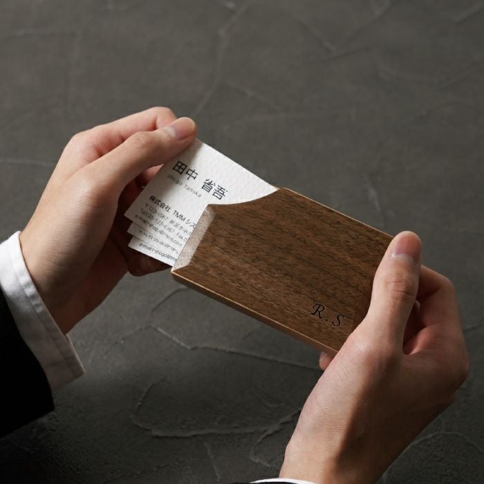 木製不思議な名刺入れ-DOUBLE-