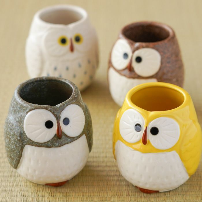 福来る ふくろう 湯呑み 単品