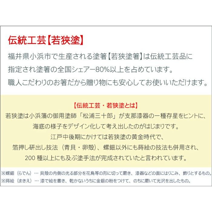 若狭塗 華やぎ桜お箸 ペアセット