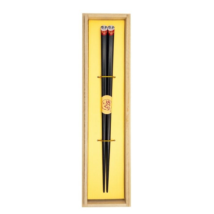 天然木・日本製 願掛けだるま箸 （1膳）