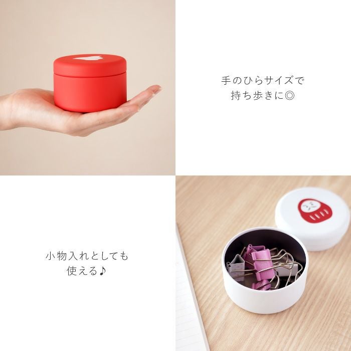 縁起 缶 S ( 紅白飴 )