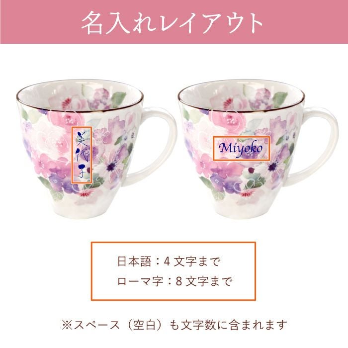 美濃焼 花柄 マグカップ 単品