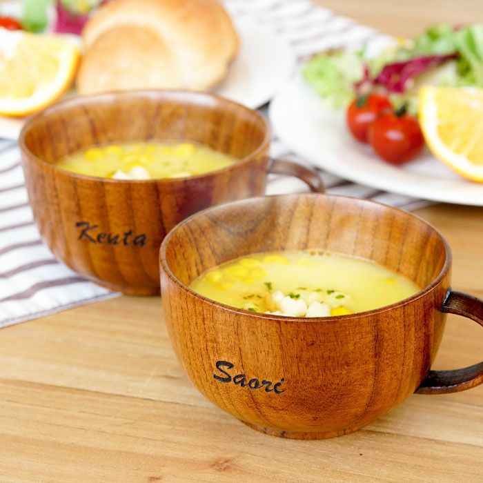 木製スープカップ ペア