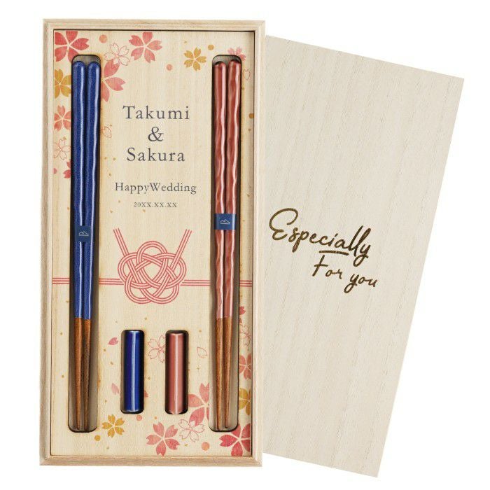 桐箱入り KURABI 夫婦箸&箸置きセット