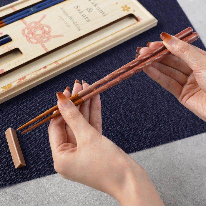 桐箱入り KURABI 夫婦箸&箸置きセット