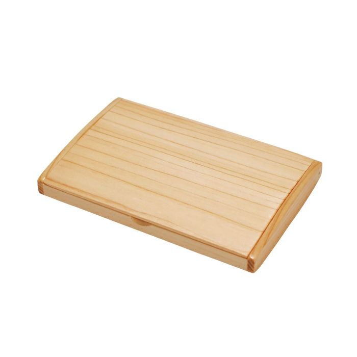 カードスタンドにもなるヒノキの名刺入れ