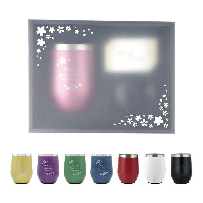 八福花フレームタンブラー 350ml