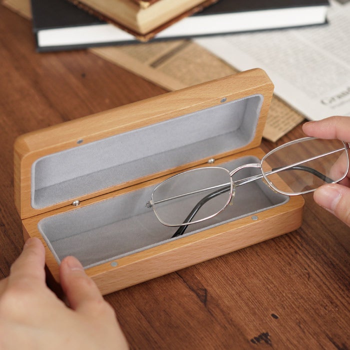 木製メガネケース スクエア